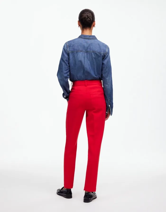 Pants Women Madewell MidRise Slim Ankle Pant Bright Cherry