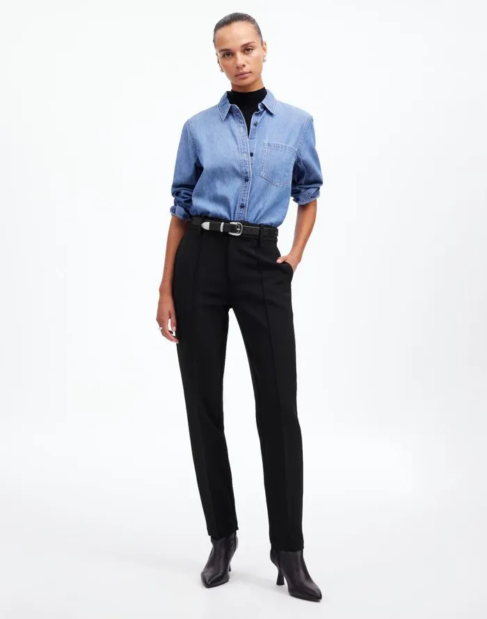 Pants Women Madewell MidRise Slim Ankle Pant True Black