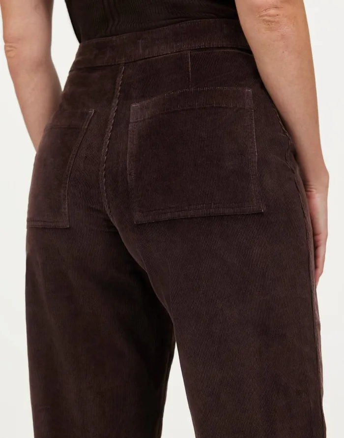 Pants Women Madewell The Curvy Emmett WideLeg Pant In Corduroy Welt Pocket Edition Dark Carob