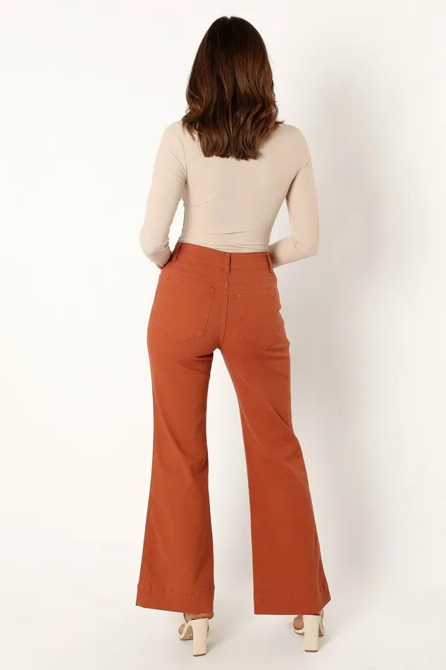 Pants Women Nico Wide Leg Jean Tan Petal and Pup