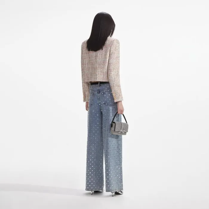 Pastel Boucle Boxy Jacket Women Self Portrait Outerwear