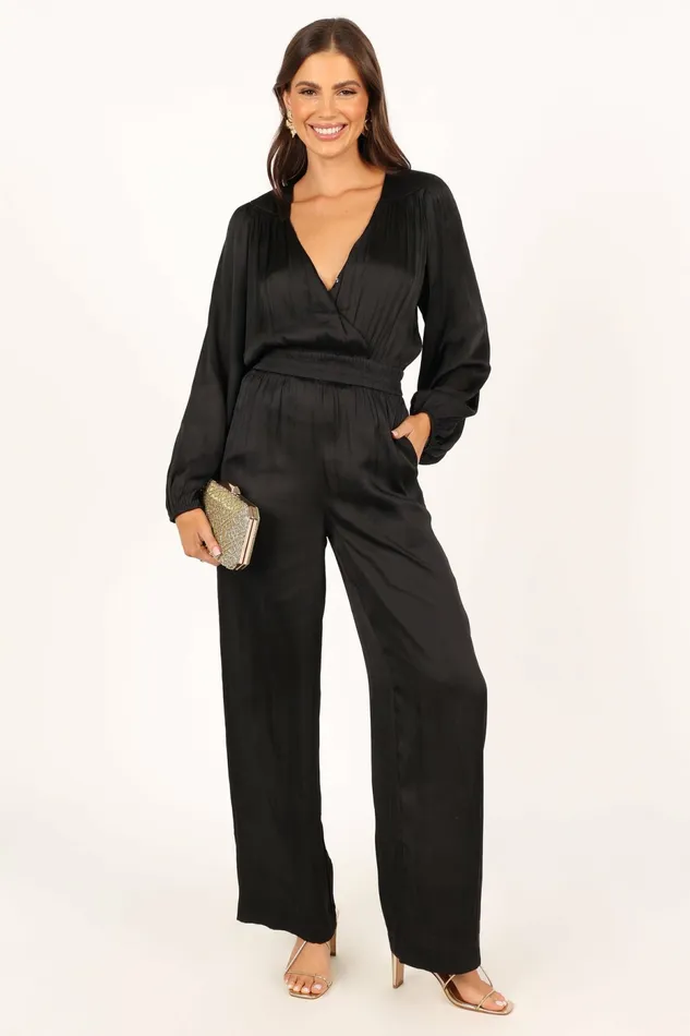 Petal and Pup Cameron Jumpsuit Black Women Jumpsuits and Rompers