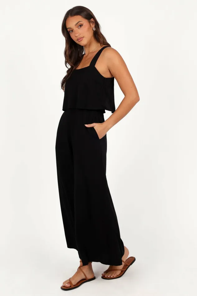 Petal and Pup Delia Jumpsuit Black Women Jumpsuits and Rompers