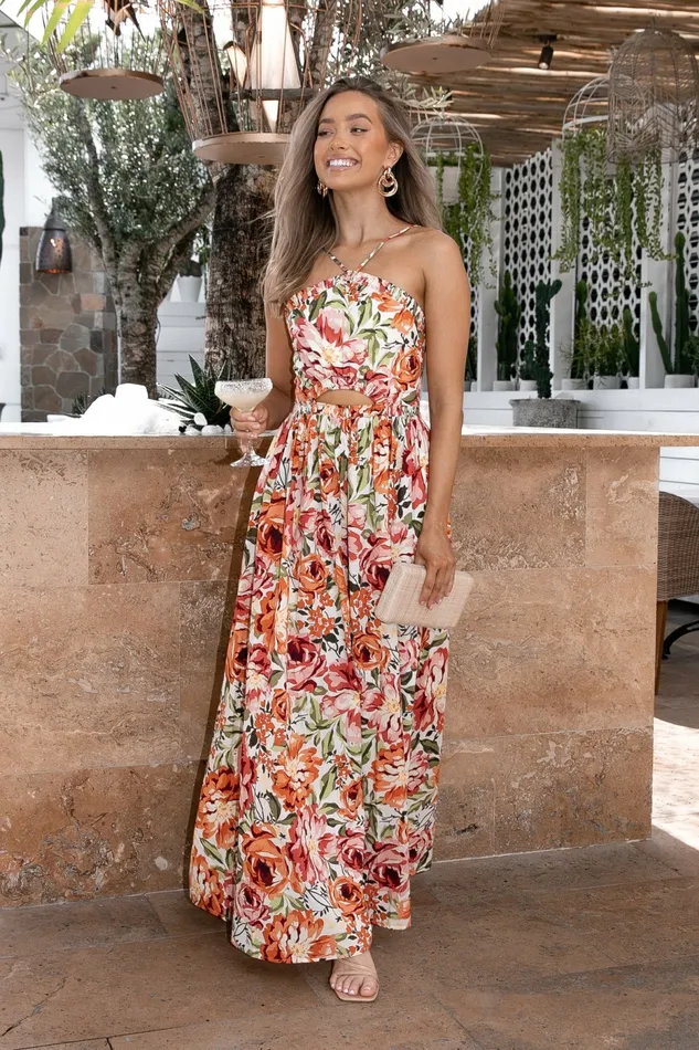 Petal and Pup Event Dresses Women Madeira Dress Orange Floral