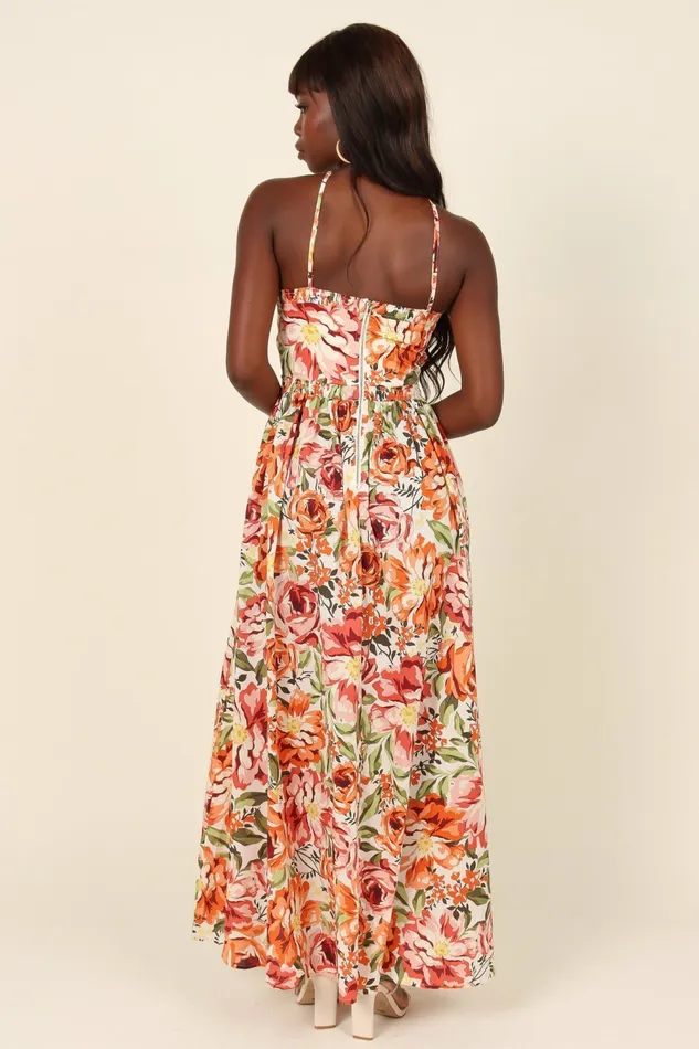 Petal and Pup Event Dresses Women Madeira Dress Orange Floral