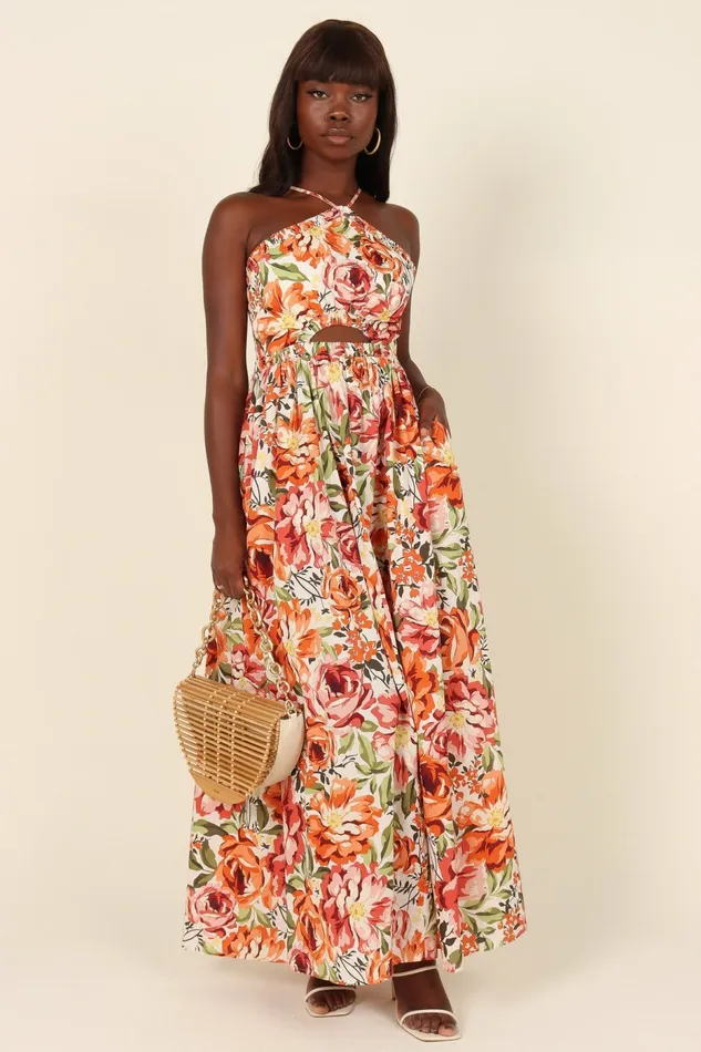 Petal and Pup Event Dresses Women Madeira Dress Orange Floral