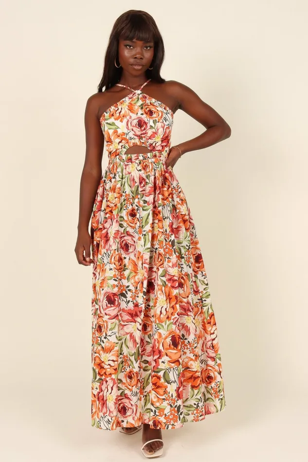 Petal and Pup Event Dresses Women Madeira Dress Orange Floral
