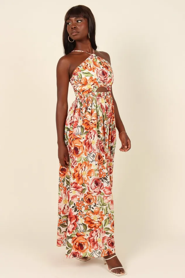 Petal and Pup Event Dresses Women Madeira Dress Orange Floral