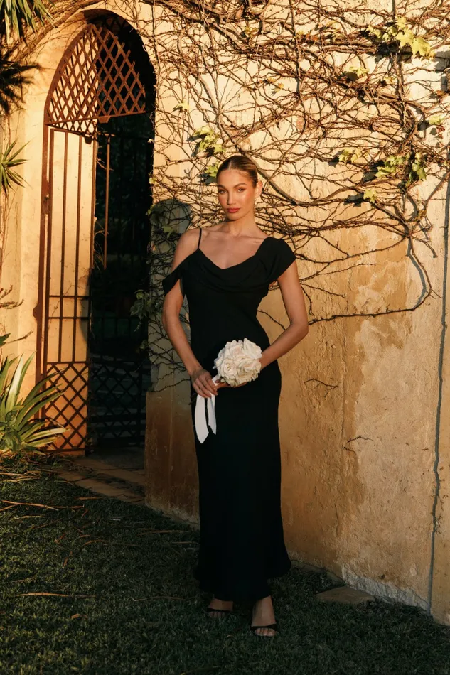 Petal and Pup Kamryn Midi Dress Black Women Event Dresses
