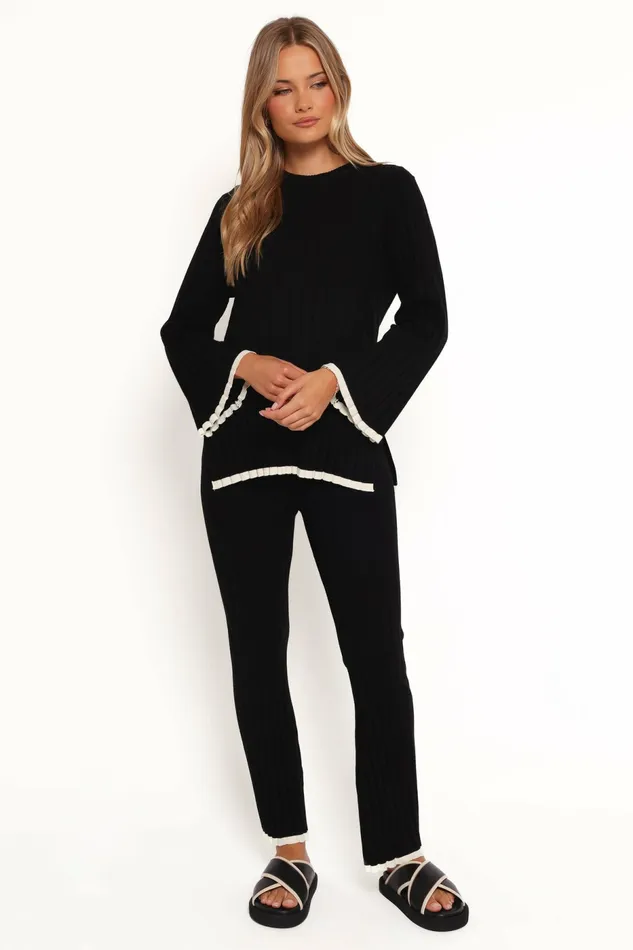 Petal and Pup Loungewear Women Dora Knit Pant Black