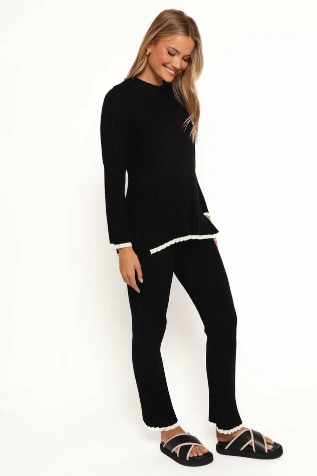 Petal and Pup Loungewear Women Dora Knit Pant Black
