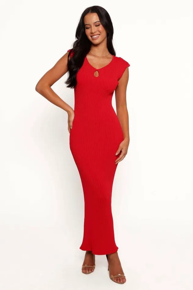 Petal and Pup Robin Midi Dress Red Women Dresses