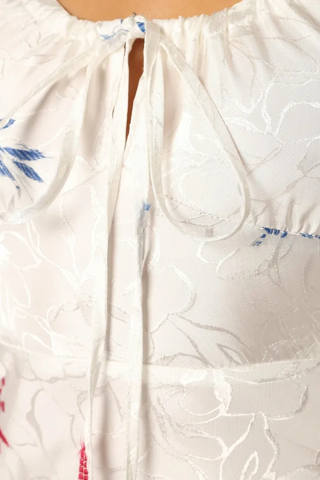 Petal and Pup Rosa Midi Dress White Women Satin Dresses