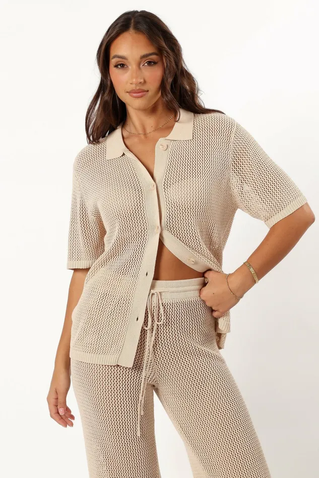 Petal and Pup Smith Knit Top Sand Women Blouses and Shirts