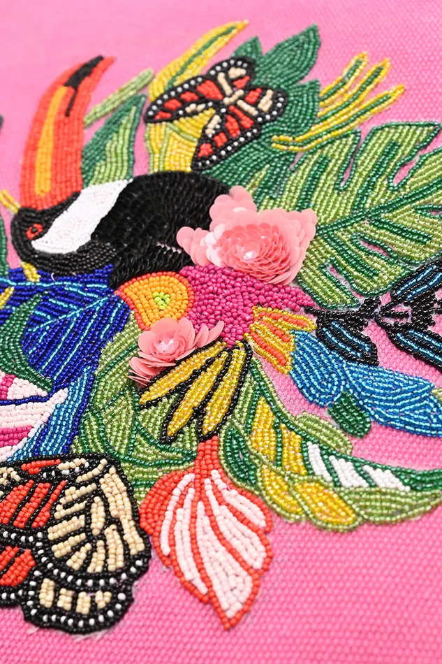 Pink Flutter Oasis Tote Beach Bags America and Beyond Women