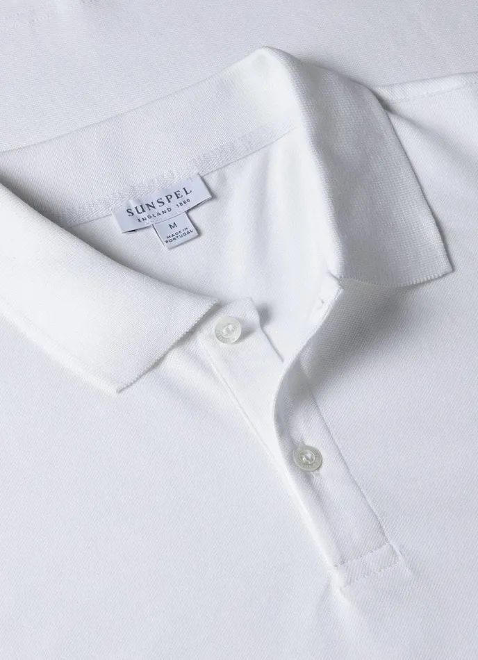 Piqu Polo Shirt White Men SUNSPEL Polo Shirts