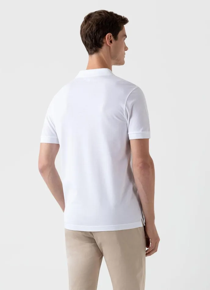 Piqu Polo Shirt White Men SUNSPEL Polo Shirts