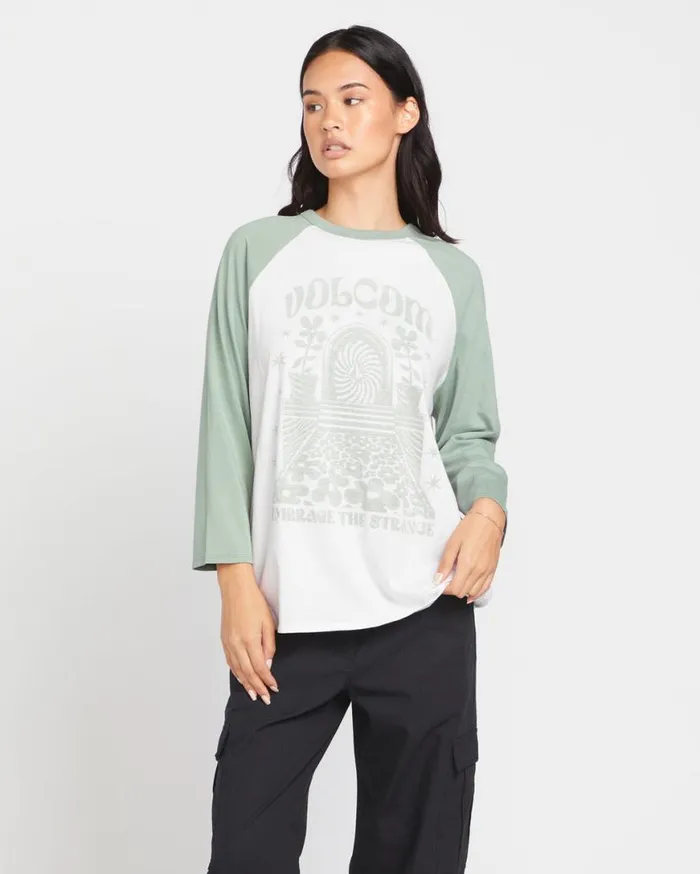 Pitch It To Me Long Sleeve Tee 8211 Sea Glass Womens Volcom Tops
