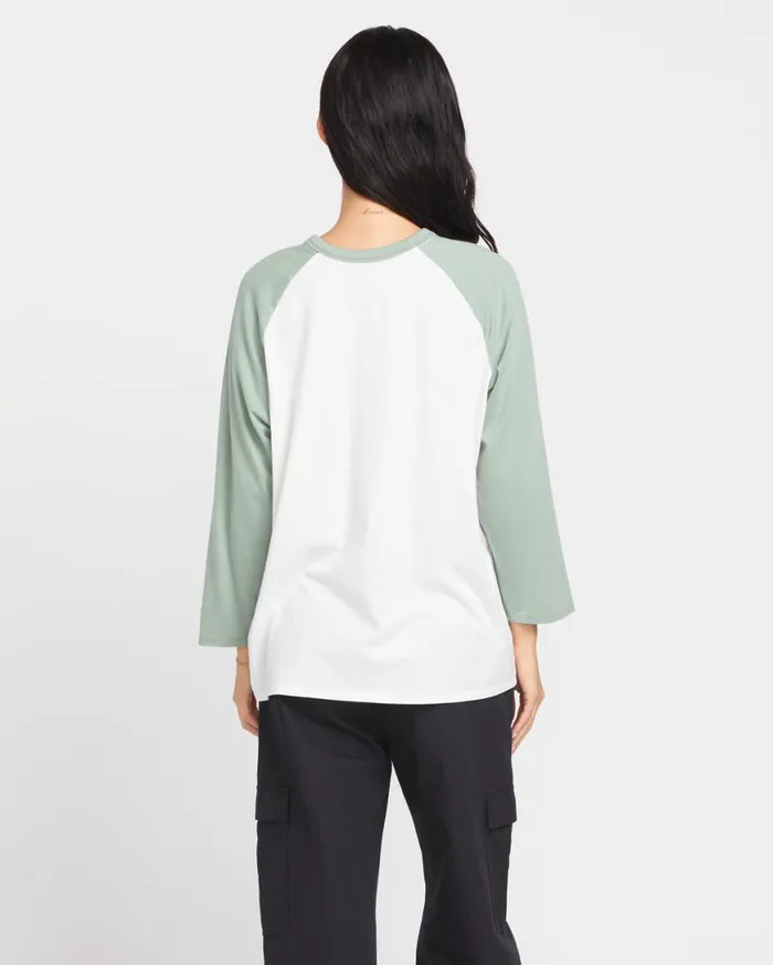 Pitch It To Me Long Sleeve Tee 8211 Sea Glass Womens Volcom Tops