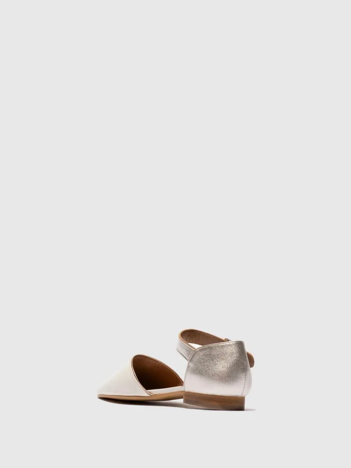 Pointed Toe Shoes SARJ266FLY OFFWHITESILVERSAHARA Women Fly London Shoes
