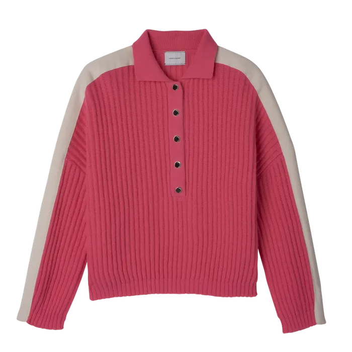 Polo collar jumper PinkPinkPink Women KnitwearTops and Blouses Longchamp