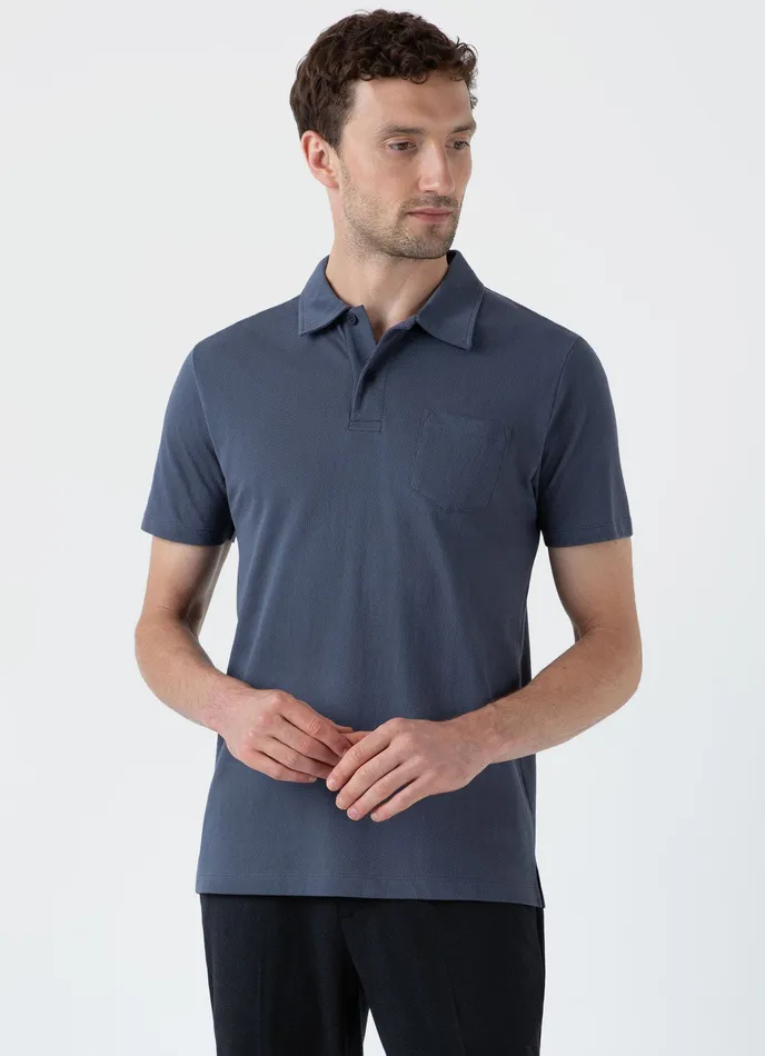 Polo Shirts ussunspel Men Riviera Polo Shirt Slate Blue