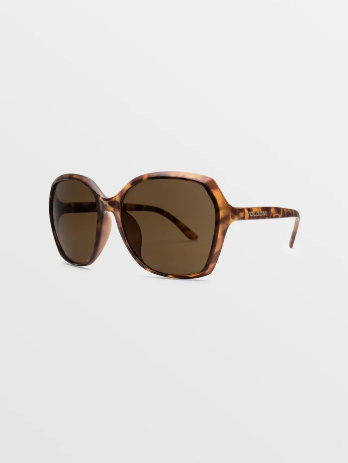 Psychic Sunglasses 8211 Matte TortBronze MensWomens Volcom Sunglasses