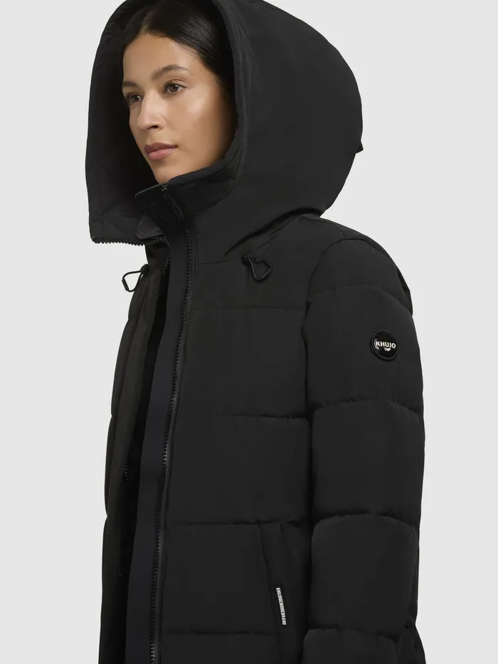 Puffer Coats KHUJO Women Mantel CLARESSE Schwarz Schwarz
