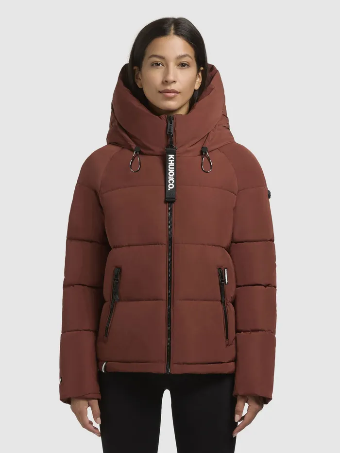 Puffer Jackets Women Jacke SUME Dunkelrot Dunkelrot KHUJO