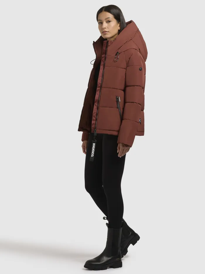 Puffer Jackets Women Jacke SUME Dunkelrot Dunkelrot KHUJO