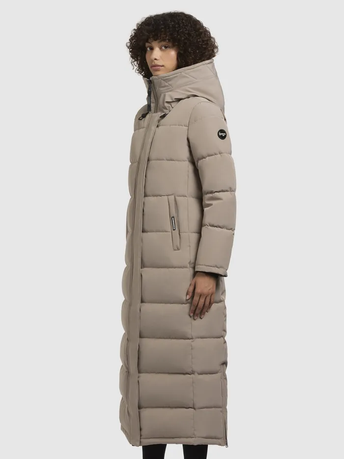 Quilted Coats Women KHUJO Mantel CLARESSE Graubeige Graubeige
