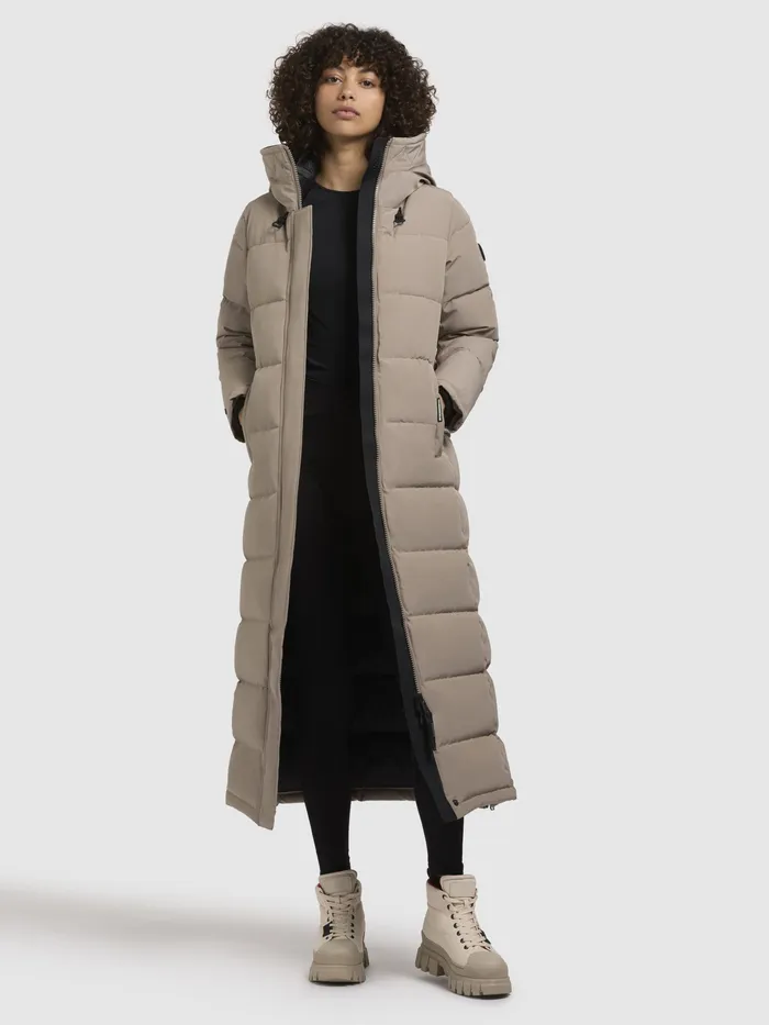 Quilted Coats Women KHUJO Mantel CLARESSE Graubeige Graubeige