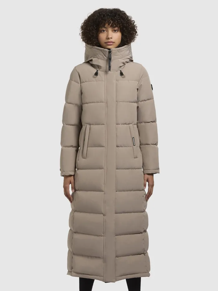 Quilted Coats Women KHUJO Mantel CLARESSE Graubeige Graubeige