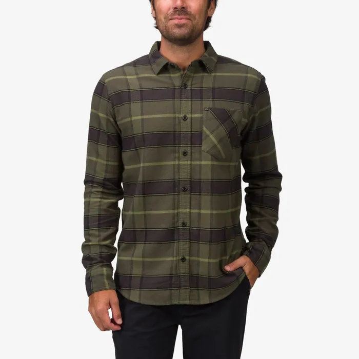 Reef Anders Long Sleeve Woven Shirt Thyme Men Outerwear