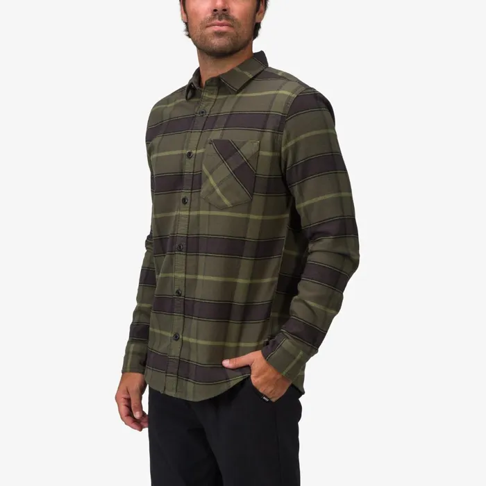 Reef Anders Long Sleeve Woven Shirt Thyme Men Outerwear