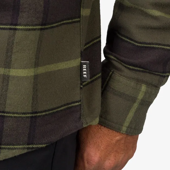 Reef Anders Long Sleeve Woven Shirt Thyme Men Outerwear