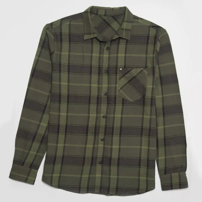 Reef Anders Long Sleeve Woven Shirt Thyme Men Outerwear