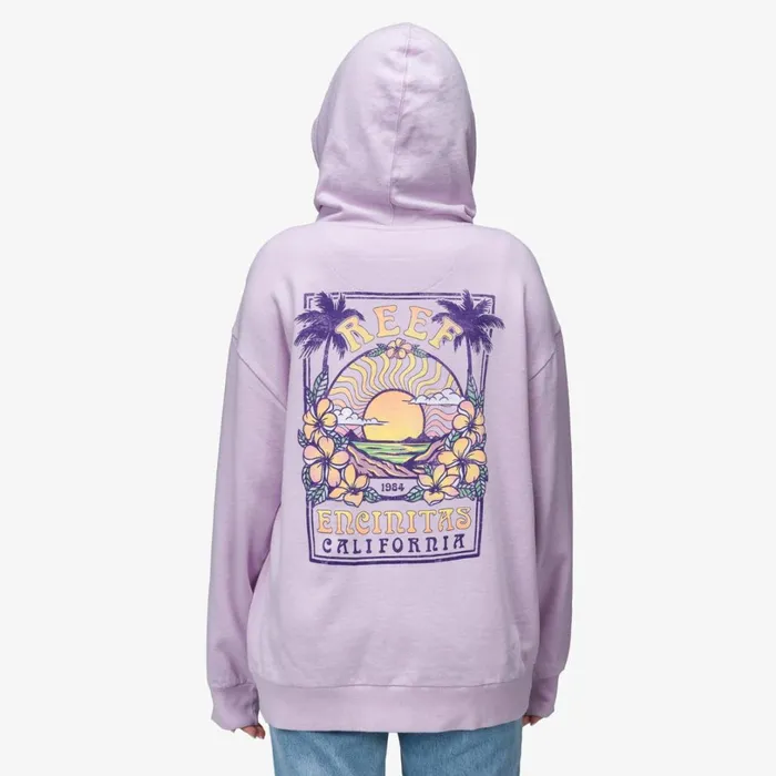 Reef Boyfriend Hoodie Lavendar Frost Women Tops