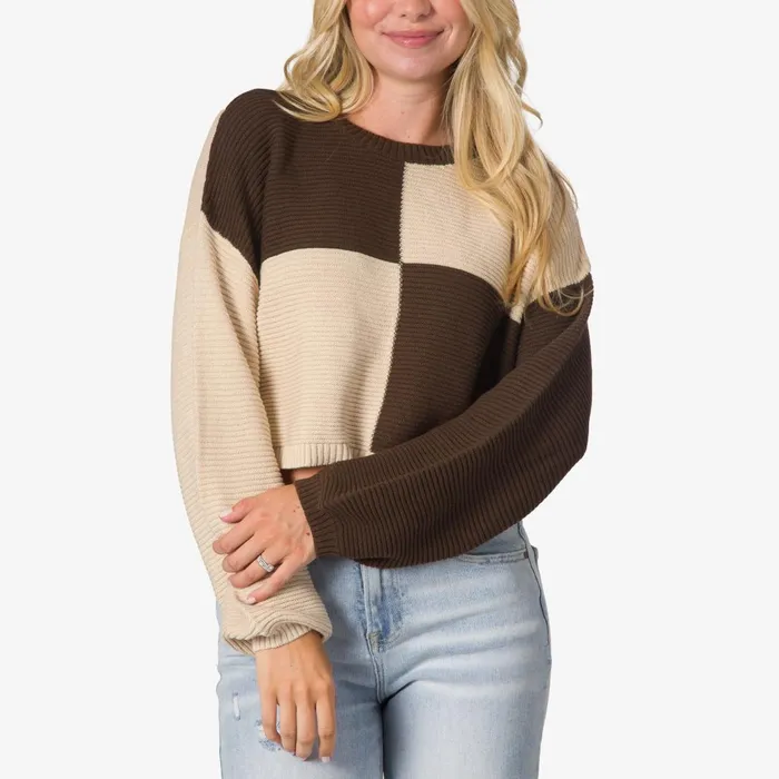 Reef Carrie Sweater Slate Brownfog Women Tops