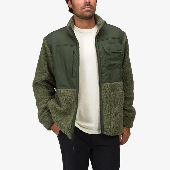 Reef Cooke Sherpa Jacket Olivine Men Outerwear