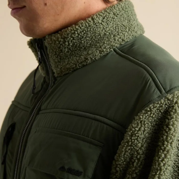 Reef Cooke Sherpa Jacket Olivine Men Outerwear Reef Cooke Sherpa Jacket Olivine Men Outerwear