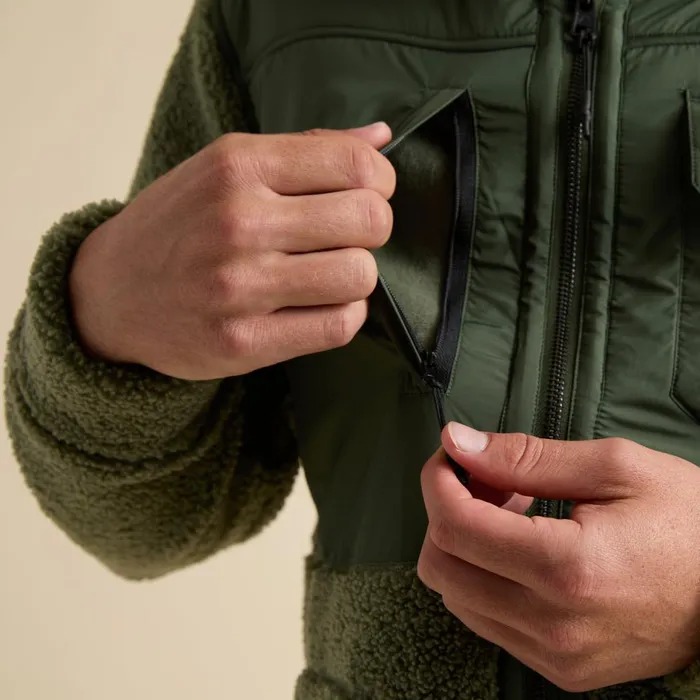 Reef Cooke Sherpa Jacket Olivine Men Outerwear Reef Cooke Sherpa Jacket Olivine Men Outerwear
