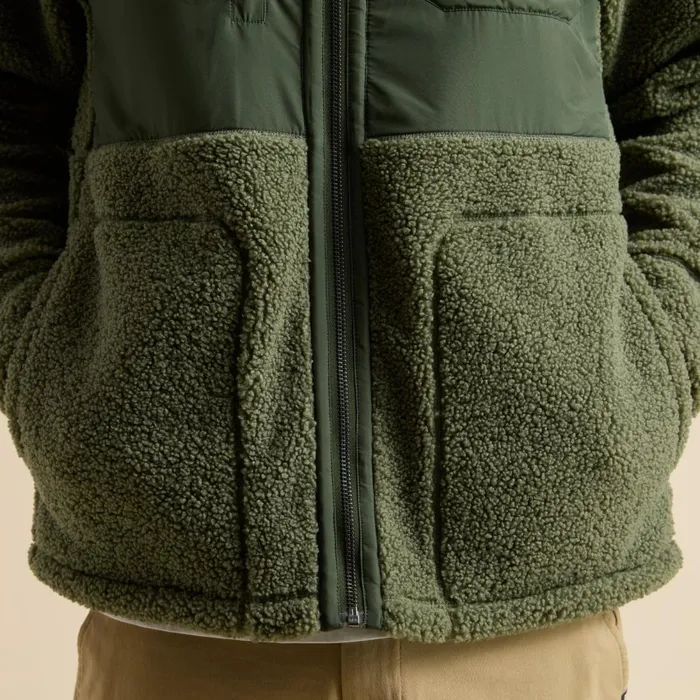 Reef Cooke Sherpa Jacket Olivine Men Outerwear Reef Cooke Sherpa Jacket Olivine Men Outerwear