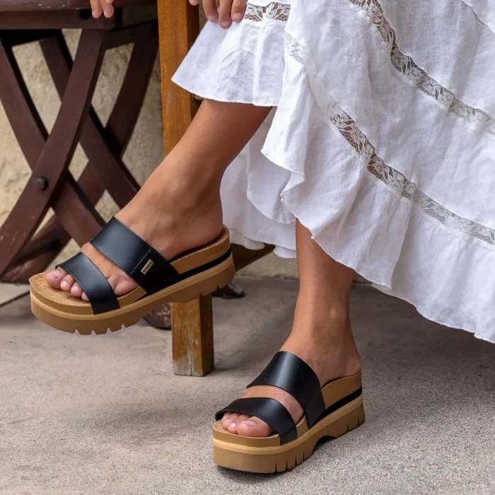 Reef Cushion Vista Higher Black Women Sandals