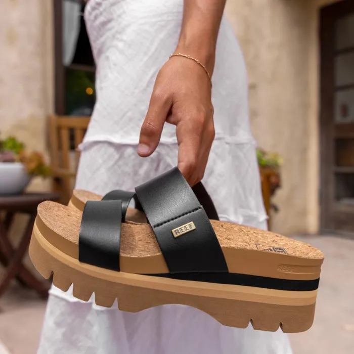 Reef Cushion Vista Higher Black Women Sandals