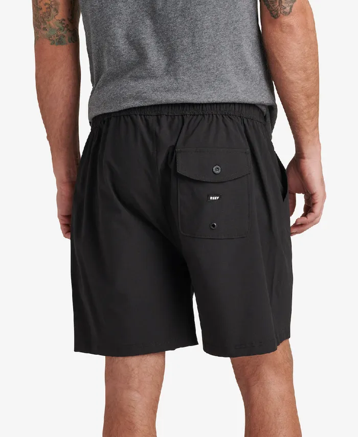 Reef Fields 17 Elastic Waist Walk Short Caviar Men Shorts Boardshorts and Pants Reef Fields 17 Elastic Waist Walk Short Caviar Men Shorts Boardshorts and Pants