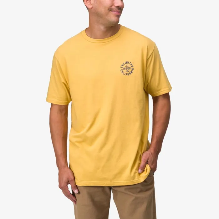 Reef Rancho Tee Ochre Navy Men Shirts and TShirts Reef Rancho Tee Ochre Navy Men Shirts and TShirts