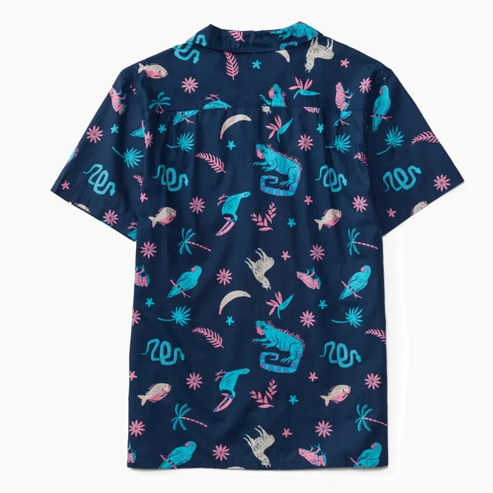 Reef Roy Short Sleeve Shirt Insigna Blue Men Shirts and TShirts