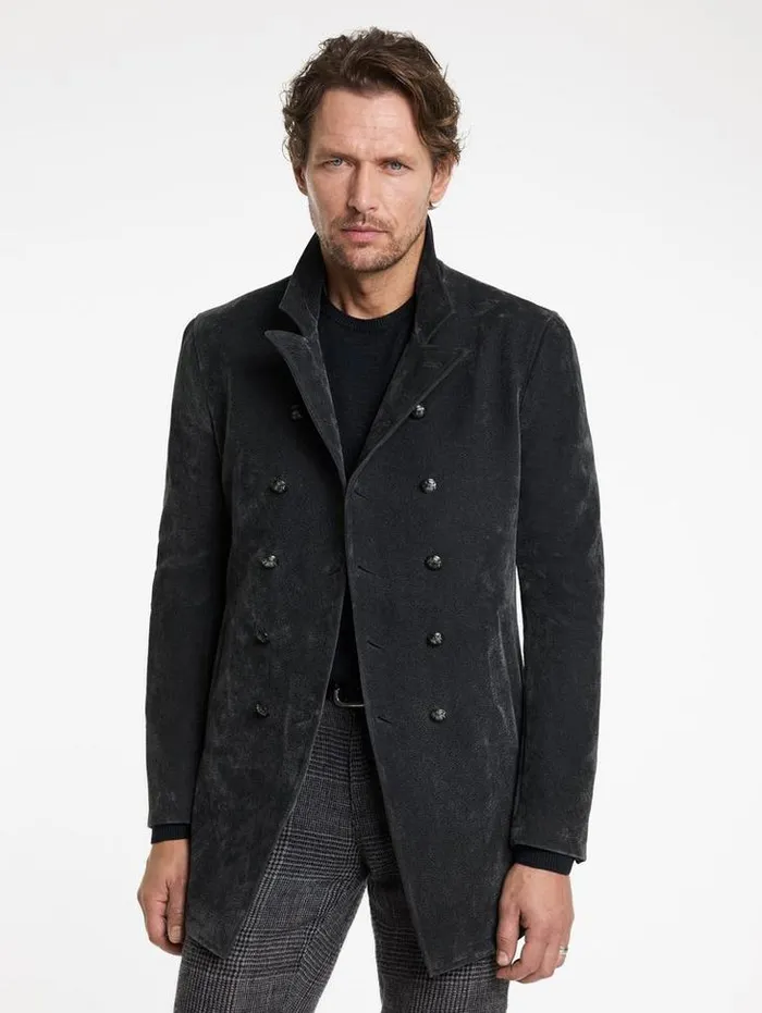 REGAN COAT Charcoal Grey Men John Varvatos Coats And Jackets