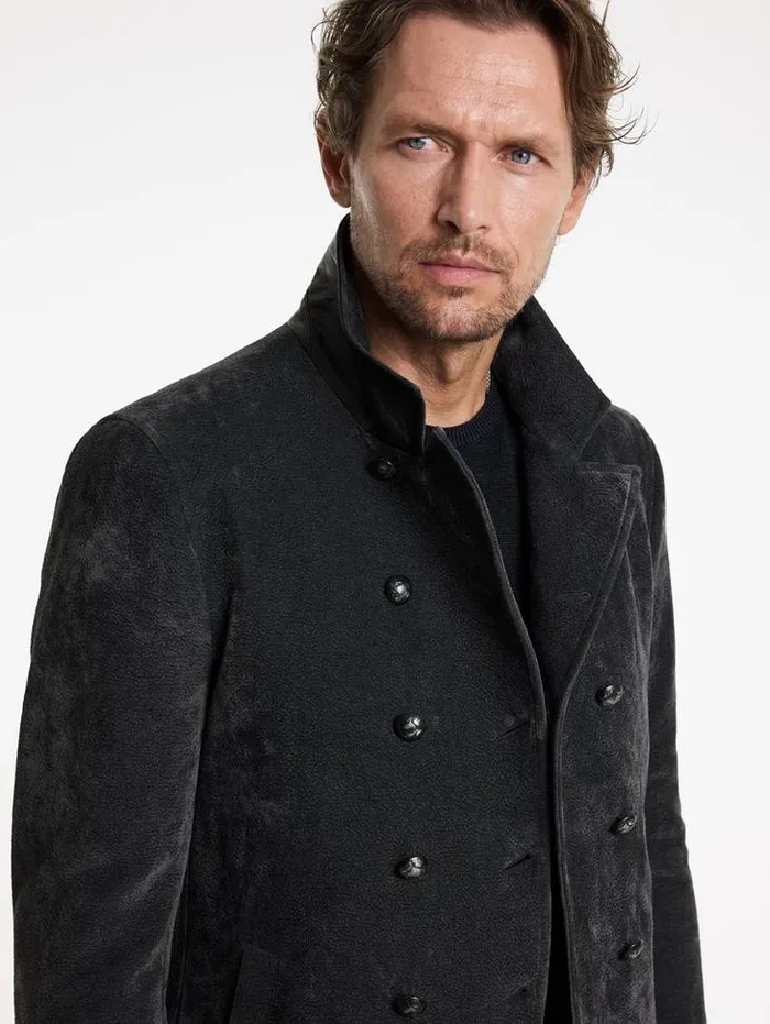REGAN COAT Charcoal Grey Men John Varvatos Coats And Jackets